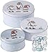 Produktbild CasaJame 3er Set Metall Keksdose Plätzchendose rund Weihnachten Wichtel Sortiert H6-9cm