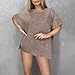 Cotton Shirts for Women Short Sleeve Tops Crew Neck Casual Summer Fashion Tops Loose Fit Tee Trendy Tshirt Blouse Khaki