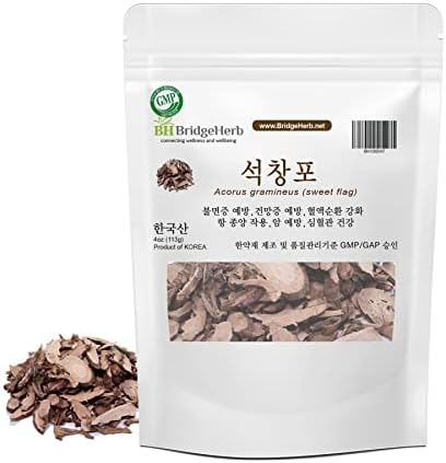 Acorus gramineus (sweet flag) Korean Natural Herbal Tea, GMP/GAP Product 석창포 4oz/113g