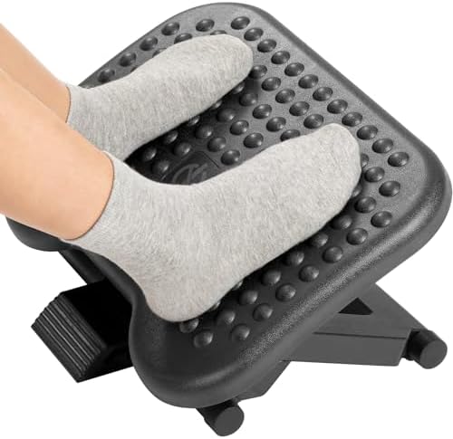 HUANUO Adjustable Desk Footrest, Foot Rest for Under Desk at Work...
