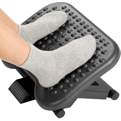 HUANUO Adjustable Foot Rest for Under Desk with Massage Surface and Tilt
