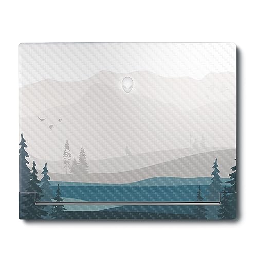 Image of MightySkins Carbon Fiber Skin Compatible with Alienware X16 R1 (2023) Full Wrap Kit - Tundra | Protective, Durable Textured Carbon Fiber Finish | Easy to Apply & Change Styles | Made in The USA