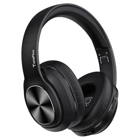 TuneFlux Wireless Bluetooth Headphones with 80H Playtime Cover