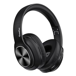 Bluetooth Kopfhörer Over Ear, 80 Std Akkulaufzeit, Kabellos Bluetooth Kopfhörer mit 3 EQ-Modi, HiFi-Stereo, Eingebautes Mikrofon, Faltbares Wireless Kopfhörer-Schwarz