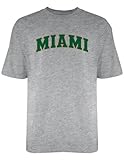 NCAA Miami Hurricanes Licensed T-Shirt, Large, Dark Ash