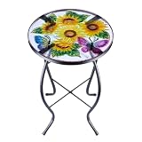 MUMTOP Mesa auxiliar para exteriores, balcón (girasol)