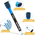 maxtek Magnetic Dry Erase Markers with Eraser, 12 Colors Fine Tip Whiteboard Markers, Low Odor Thin White Board Markers