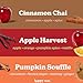 Happy Wax Savory Mix Premium Scented Natural, Non Toxic Soy Wax Melts – 6 Total Oz. of Scented Wax Melts. Includes: Cinnamon Chai, Apple Harvest, and Pumpkin Soufflé
