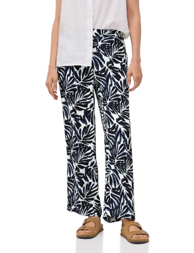 Pantalon fluide Cecil contre l'inconfort avec sa matière crêpe à motifs