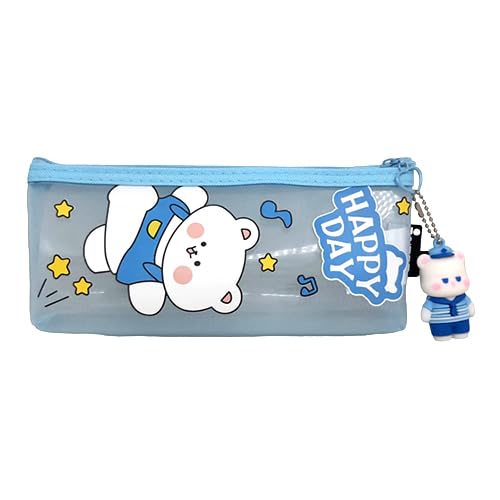 ESTOJO ESCOLAR MODELO HAPPY DAY TAMANHO 21X9X3cm. Cor:ROSA