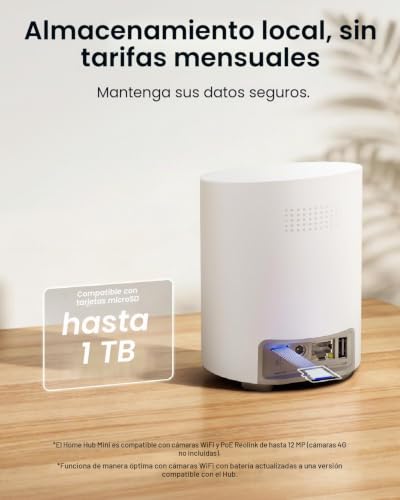 Miniatura 6 de Reolink Kit Camara Vigilancia WiFi Exterior 2K Home Hub Mini Lumus | WiFi 2,4/5GHz, Detección IA, Gestión Centralizada y Almacenamiento Local Gratis, Home Hub Mini, Lumus Kit 2 Cámaras