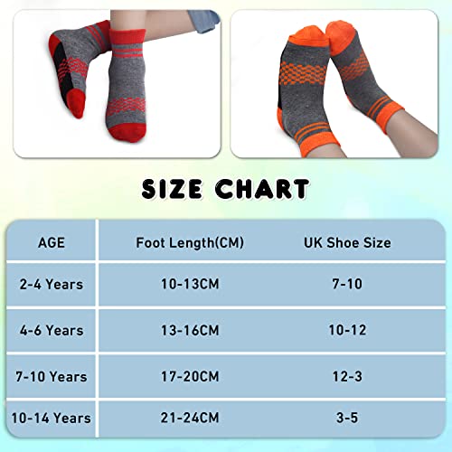Image of GENTABY Boys Crew Socks Novelty Plaid Kids Multiple Colour Elastic Mid Cut Toddler Socks Fashion Casual Breathable Boy Sport Socks 12 Pairs for 2-14 Years Children