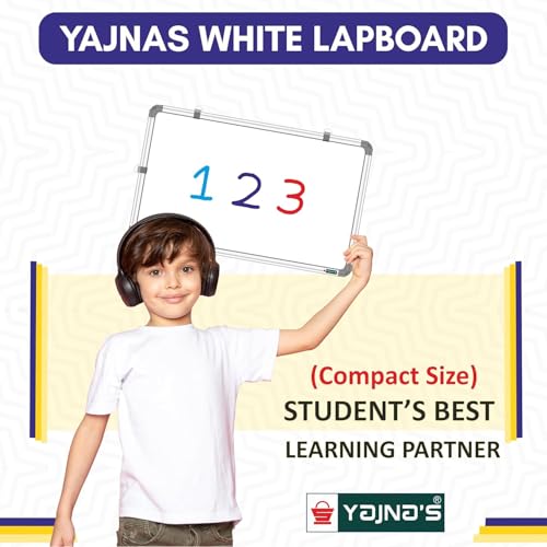Image of Non-Magnetic 2X1 Feet Double Sided White Board & Chalkboard Both Side Writing Boards, One Side Whiteboard Marker & Back Side Chalkboard Surface - Pack of 1