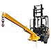 Banfluxion 6600LB Capacity Adjustable Forklift Jib Boom Crane, Telescopic 63-98 in, Heavy-Duty Steel Construction Hook, Mobile Crane Attachment for Warehouse, Construction, Industrial Lifting