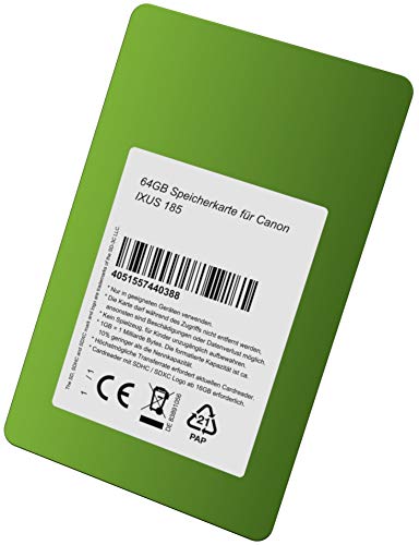 64GB Speicherkarte für Canon IXUS 185 – Bild 8