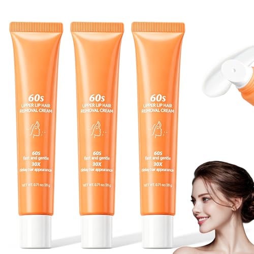 3PCS Facial Hair Remover Cream for Women Gentle Fast-Acting Formula Upper Lip Hair Removal Cream for Body Face Lips