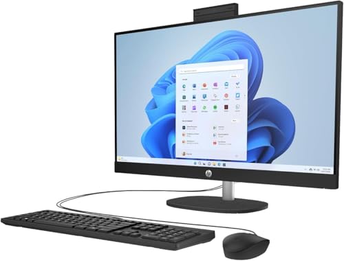Image of HP All in One 27 Inch Touchscreen Desktop Computer, FHD IPS Anti-Glare Screen, Intel 12-core Ultra 7 155U, Intel IrisX GPU, 64 GB DDR5, 2 TB SSD, Wi-Fi 6, USB Drive, Windows 11 Pro, w /Accessories
