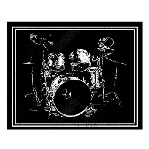 QQDD Tapis Batterie électronique Tapis De Tambour Tapis Insonorisé pour Kits De Batterie électronique Grosse Caisse Tapis d'instrument de Musique Piano Tapis de ménage Anti-dérapants (80 * 160CM) Cover
