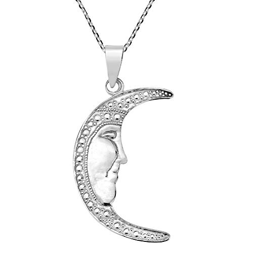 Collier pour femme en argent 925 AeraVida et son pendentif lune, le cadeau idéal et symbolique