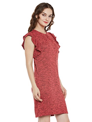 Image of Miss Chase Women's Pink Ruffled Shift Dress
