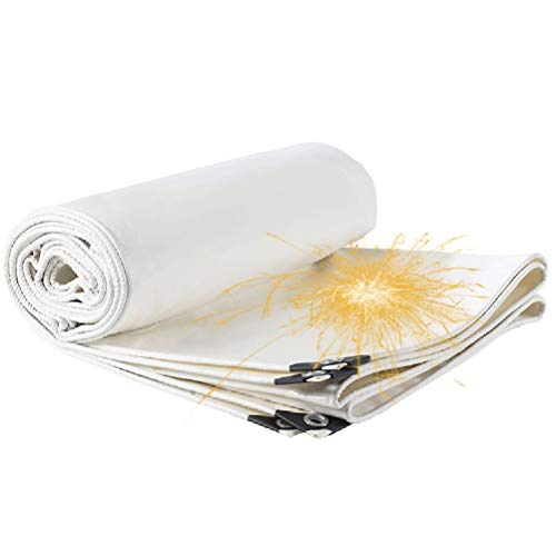 Bâche imperméable et résistante aux UV blanche 5mx6m de protection - 8