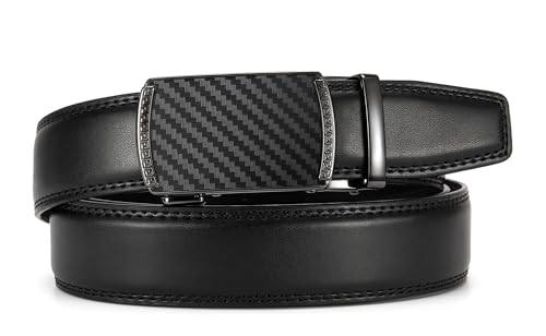 Image of CHAOREN Mens Dress Belt - Mens Ratchet Belt Leather for Dress Pant - Micro Adjustable Belts Fit Everywhere