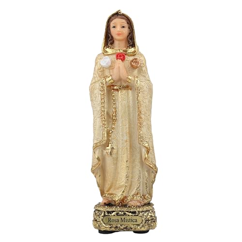 Figura religiosa Rosa Mística de resina 6 pulgadas