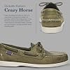 Sebago Men's Docksides Portland Nubuck Boat Shoes, Green Green Military 909, 10 UK