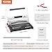 VEVOR Coil Spiral Binding Machine, Manual Book Maker with Electric Binding, 46-Holes Binding 500 Sheets Punch Binder, with 100pcs 5/16'' Coil Binding Spines, for Letter Size, A4, A5