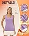 Riyiper 5 Pack Women's Fleece Lined Thermal Tank Top Seamless Square Neck Slim Fit Sleeveless Undershirt Warm Base Layer Vest(Black, Light Gray, Nude Color, Taro Purple, Pink,X-Large)