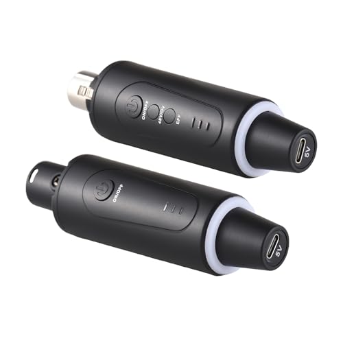 Transmisor inalámbrico XLR para micrófono dinámico con batería recargable, sistema de audio confiable para guitarra eléctrica, bajo y presentaciones en vivo miniatura 4