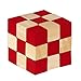 Fridolin - 17422 - Puzzle - Mini Casse Tête Cube en Bois - Rouge