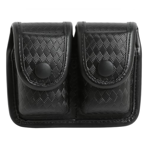 TACNEX Speedloader Pouch for .38/.357 MOLLE/Belt Clip Speed Loader Case Quick Loader Holder (Basket Weave Double Pouch)