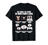 Ce Que Je Fais de Mon Temps Libre Humoristique Chat Bengal T-Shirt
