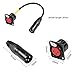 XMSJSIY D-Type XLR Female Panel Mount to XLR Male Connector Pass Through Cable,3 Pin Mic XLR Feed/Pass Thru Converter Compatible with Microphone - 30cm/11.8inch 1 Pcs
