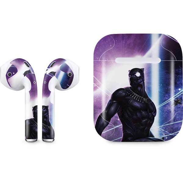 Skinit Decal Audio Skin Compatible with Apple AirPods 2 - Officially Licensed Marvel Black Panther Intergalactic Empire of Wakanda Design