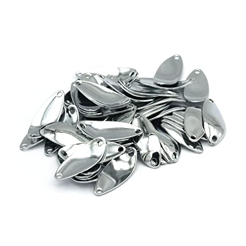 50 Pieces 2-3G Fishing Lures Spoons Saltwater Hard Metal Spinner Baits Casting Spoon Silvery For Salmon Bass 01-2157 50 (50Pieces 2G-3G Silvery) #TOP1