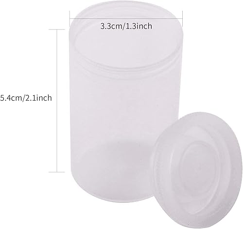 Miniatura 4 de 1.378 in Calibre Plástico Film Canisters con tapas -10pc (negro)