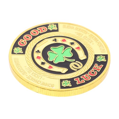 Didiseaon Protector De Cartas De Póquer De Metal Accesorio para Póquer Y Juegos De Mesa Amuleto De Buena Suerte Coleccionable para Mesa De Regalo para Aficionados Al