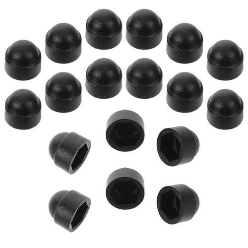 GETAJGHSD Lot de 25 Cache-Vis Noirs M5 X 8 X 9,5 en Plastique, Bouchons de Têtes de Vis Étanches pour Fixations de Meubles et Moto