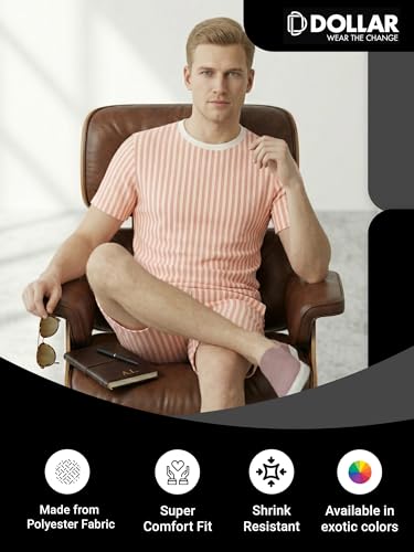 Image of Dollar Men Co-Ord Set | Polyester Shorts + T-Shirt | Regular Fit, Quick Dry & Breathable | Gym, Casual & Sportswear | Pack of 1