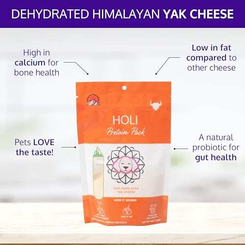 Image of HOLI Dehydrated Himalayan Yak Cheese Dog Food Topper - All Natural Dog Food Flavor Enhancer - 6oz