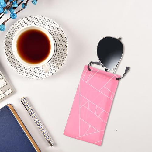 Image of Operitacx Drawstring Sunglasses Microfiber Pouch Portable Soft Eyeglass Bag Anti-Scratch Sunglass Case 7X3.5 Inch Travel Accessory