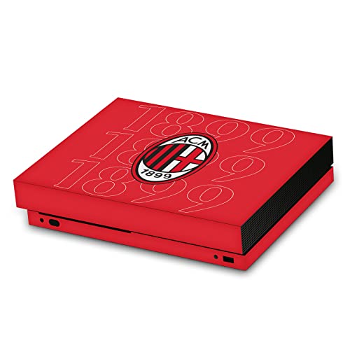 Autocollant de jeu peau Xbox One X AC Milan 1899 logo noir vinyle sticker console