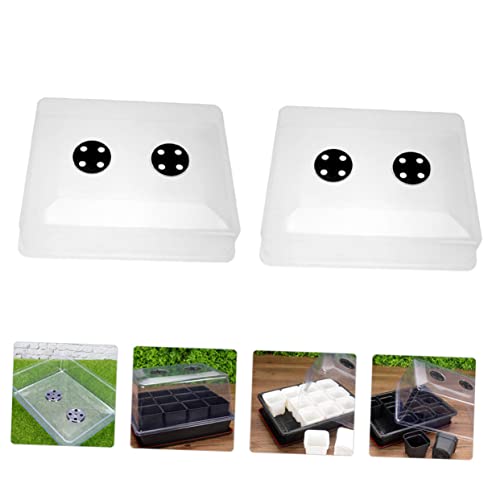 YARNOW 4 Pçs De Mudas De Cobertura De Vaso De Flores Bandejas De Vegetais Bandeja Transparente Cúpul