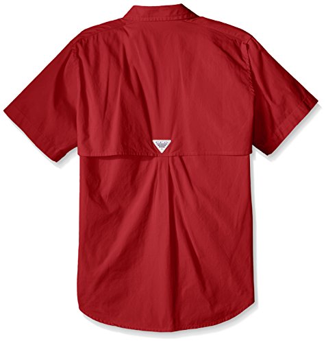 Columbia Boys Bonehead Short Sleeve Shirt, Sunset Red, Large