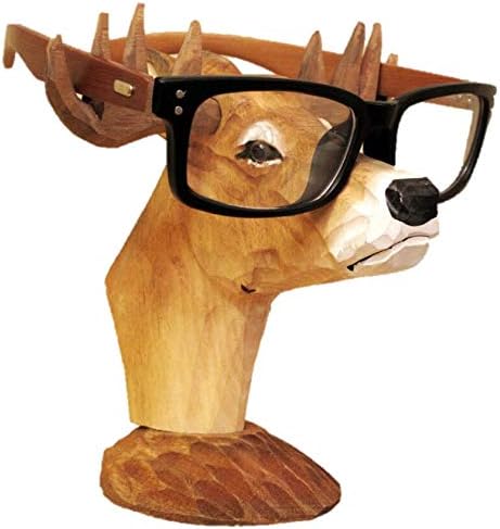 Amazon Navire 鹿 メガネスタンド 木製 ハンドメイド 木彫り メガネ置き シカ 手作り おしゃれ Ft 709 置物 オブジェ オンライン通販