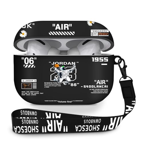 Airpods Pro 3 �P�[�X(2025�N)�Ή� �N�[���ȃf�U�C���̌C�v�����g �\�t�g�V���R���ی�P�[�X Apple AirPods Pro ��3����P�[�X�AAirpod Pro 3�J�o�[ �X�g���b�v�t�� �L�[�`�F�[���t�� �����Y �{�[�C�Y