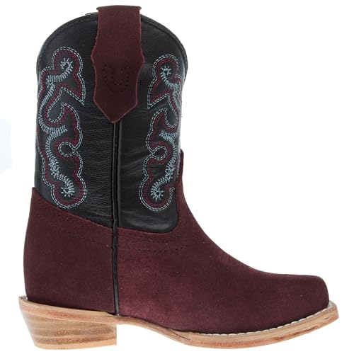 R Childrens Rhubarb Rough Out with Black Shaft Cutter Toe Boot4