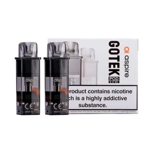 Aspire GOTEK Replacement PODs, 0.8 Ohm, Mesh, Built-in Coil, Refillable, Compatible with GOTEK X/X2/S/Pro/Nano Kits, 2mL Capacity, Aspire Vaping PODs, Pack of 2, No Nicotine